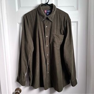 Vintage Chaps Ralph Lauren shirt jacket logo buttons down green Men Large work